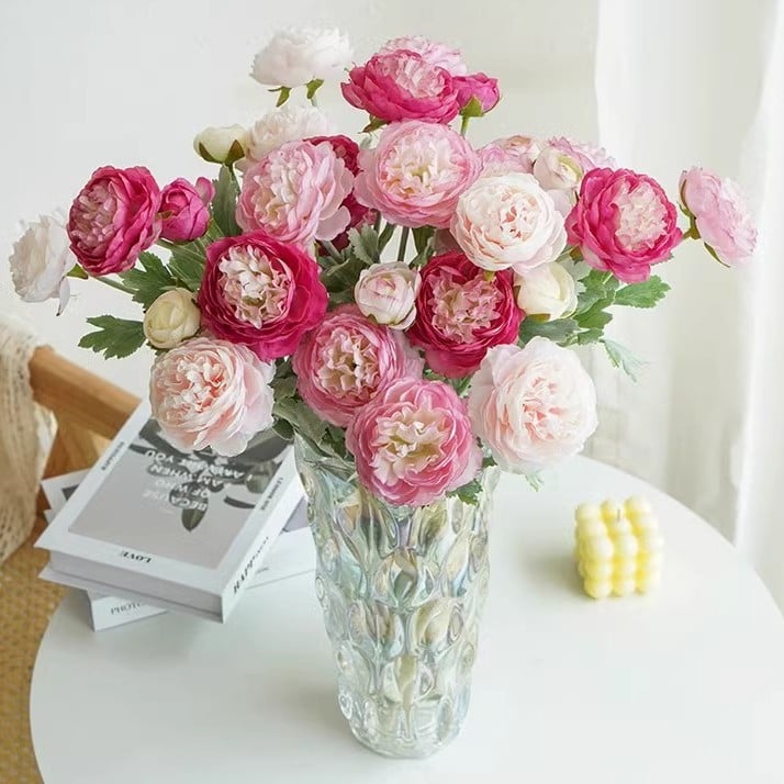 🌸 Lifelike Luxury Peony Flowers – No Watering, No Wilting, Just Lasting Beauty! 💐✨