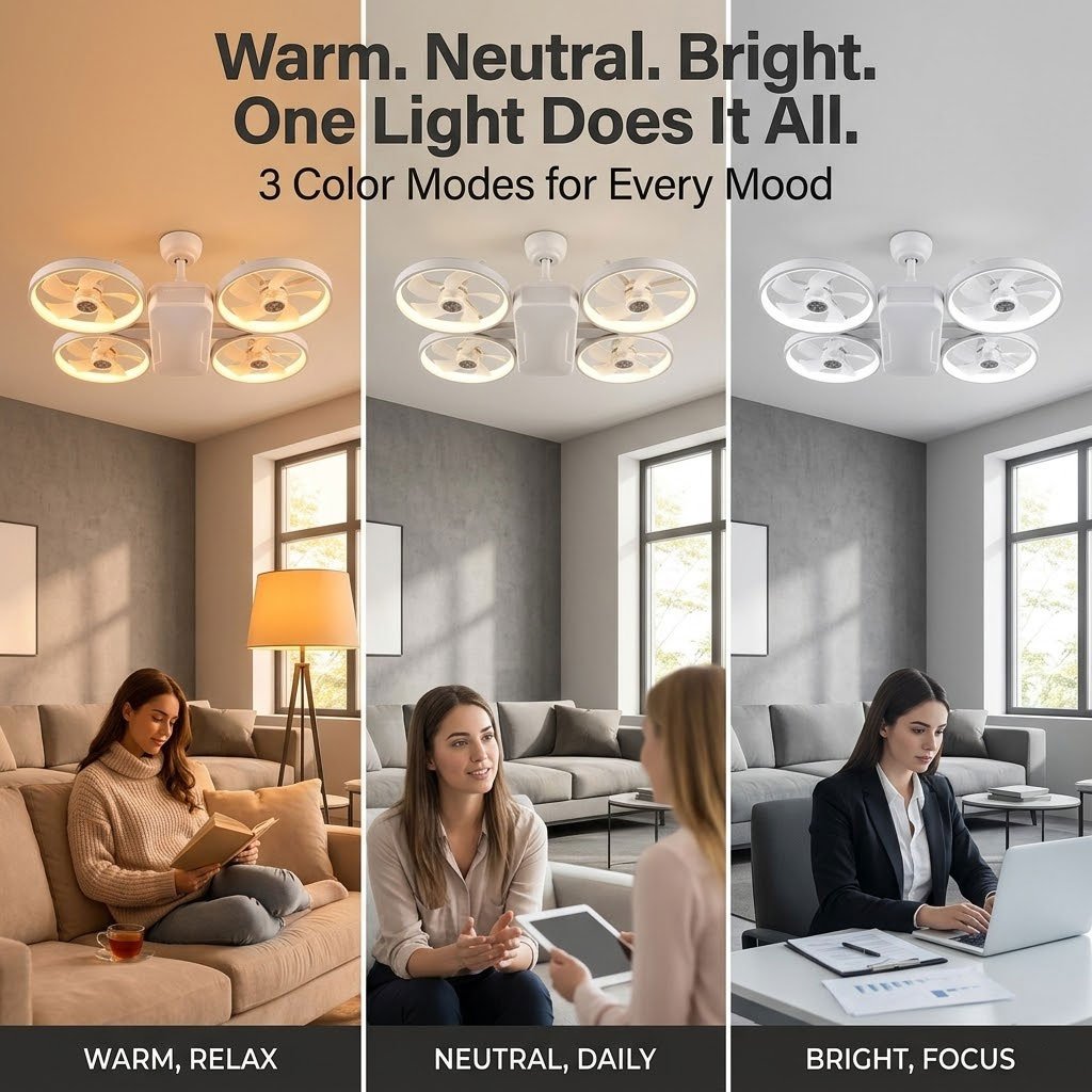💡Drone-Inspired LED Ceiling Fan Light