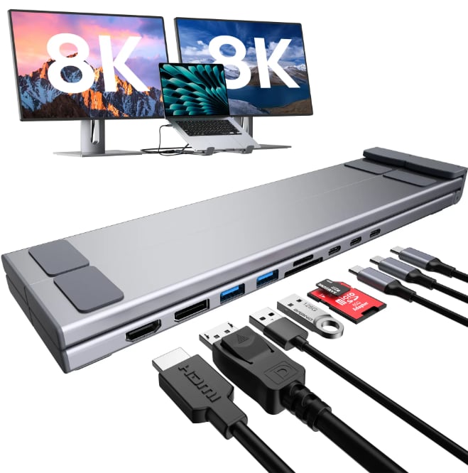 🔥Limited-time discount of 49%🔥8-in-1 USB-C Laptop Stand — with Multifunctional Docking Station💻