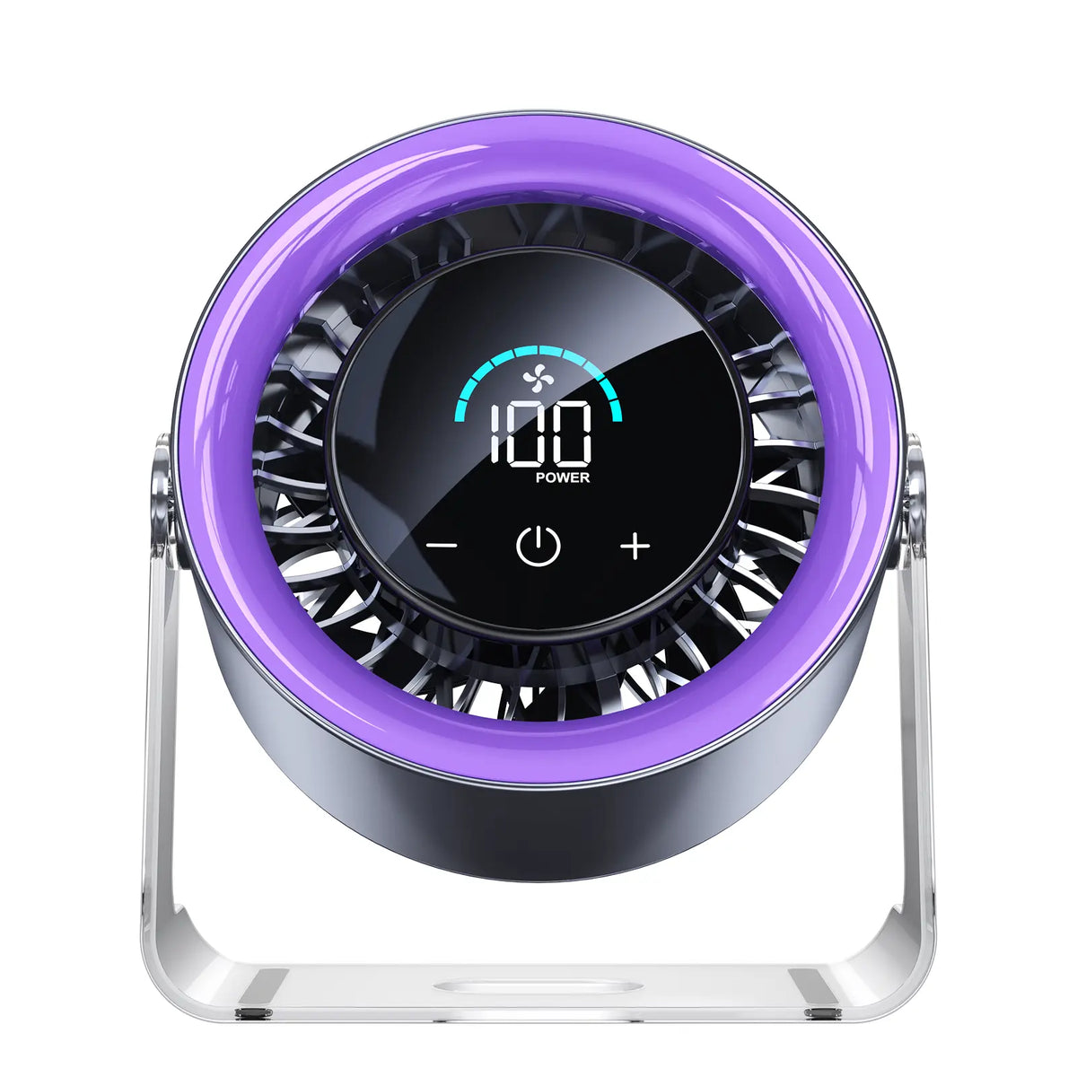🔥Coolhill Desktop Fan Turbo Table Fan Travel Vacation Essentials for Office 100-Speed Digital Display Low Noise Rechargeable Battery Dual Adjustment Modes Quiet Cooling Quiet Desk Fan Portable