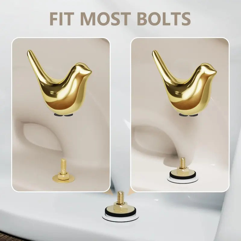 🐦🛠️2 Pcs Ceramic Bird Toilet Floor Bolt Caps
