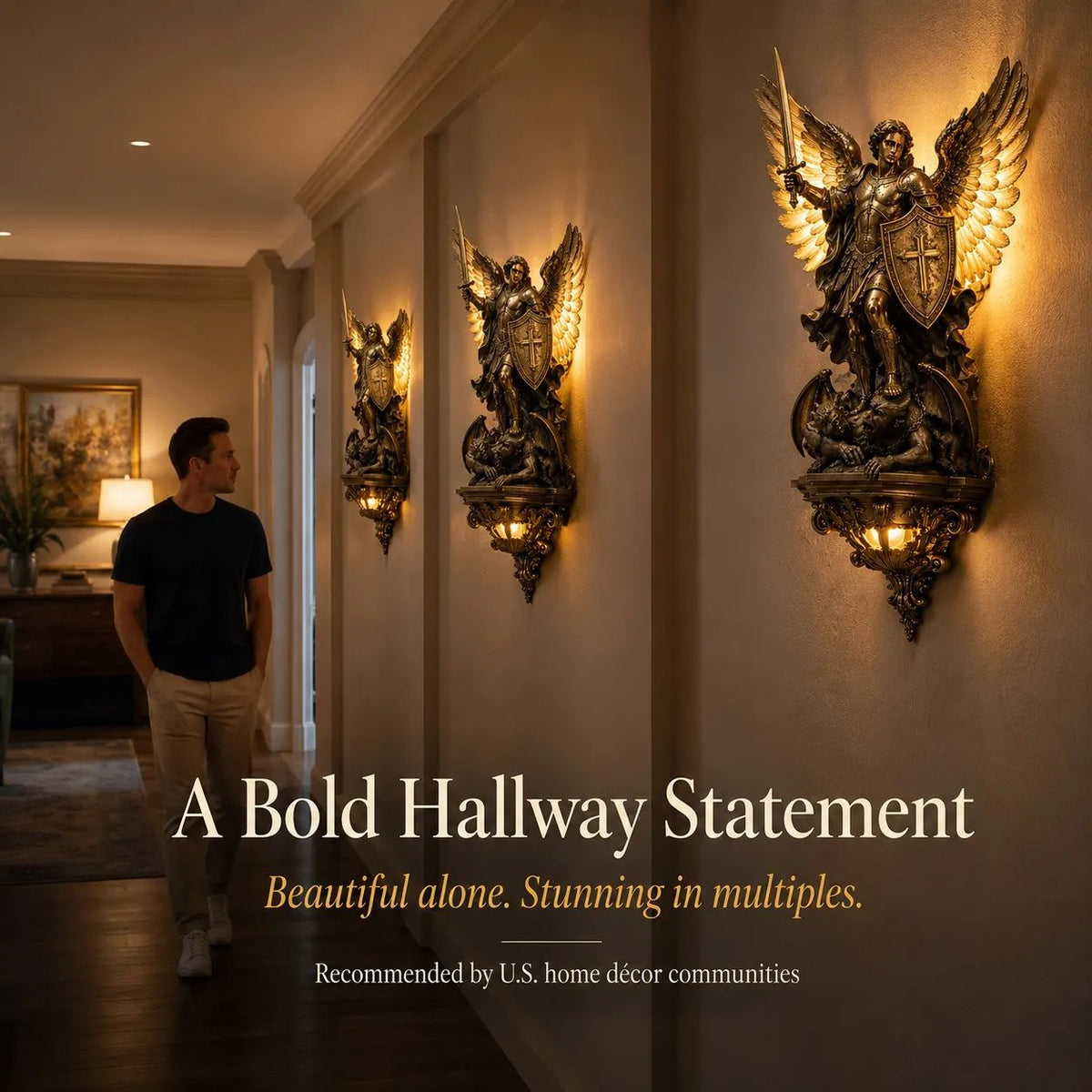 ✨St. Michael Guardian Angel Wall Light