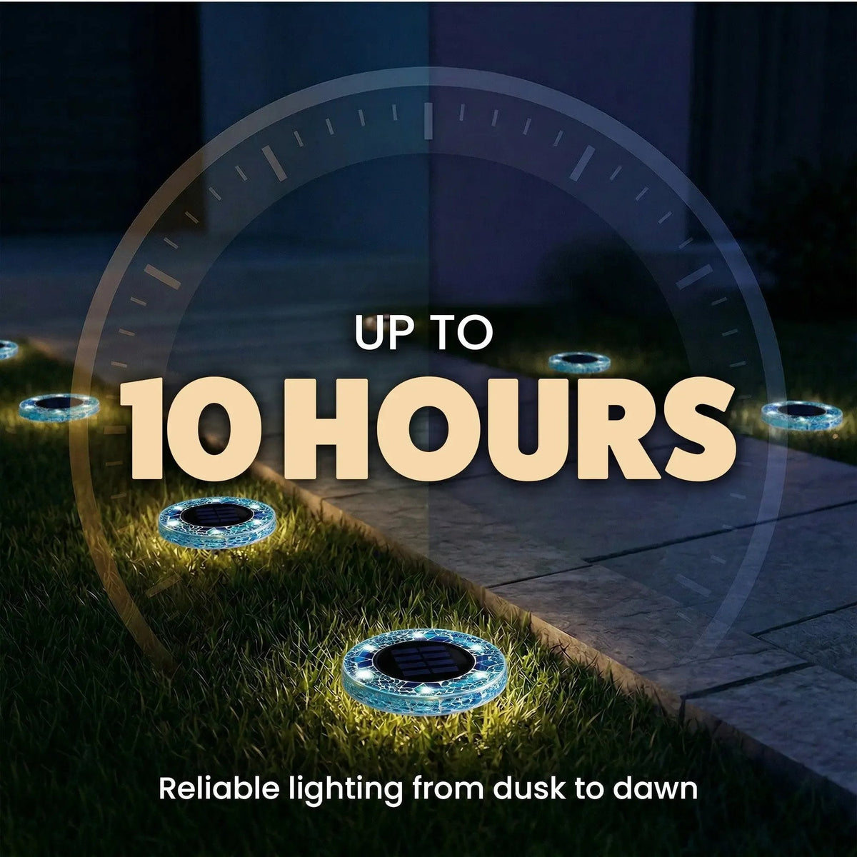 ✨4/8 Pack Solar Outdoor Mosaic Disk Lights, Waterproof Decorative Pathway LED Light