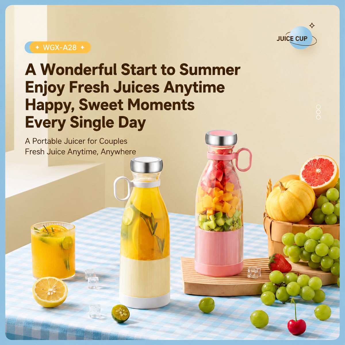 🍹Portable Electric Juicer Cup for Smoothies and Fresh Juice