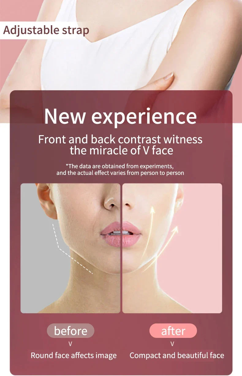 LED Photon Therapy Facial Slimming Vibration Massager Facial Lifting Device Facial Heated Double Chin V Face Vibration Massager