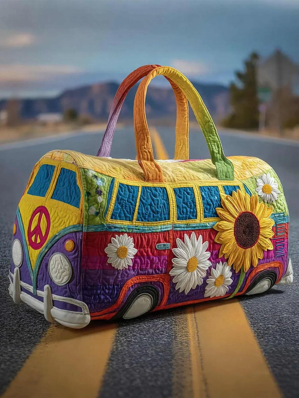 Hippie Trip Quilted Travel Bag