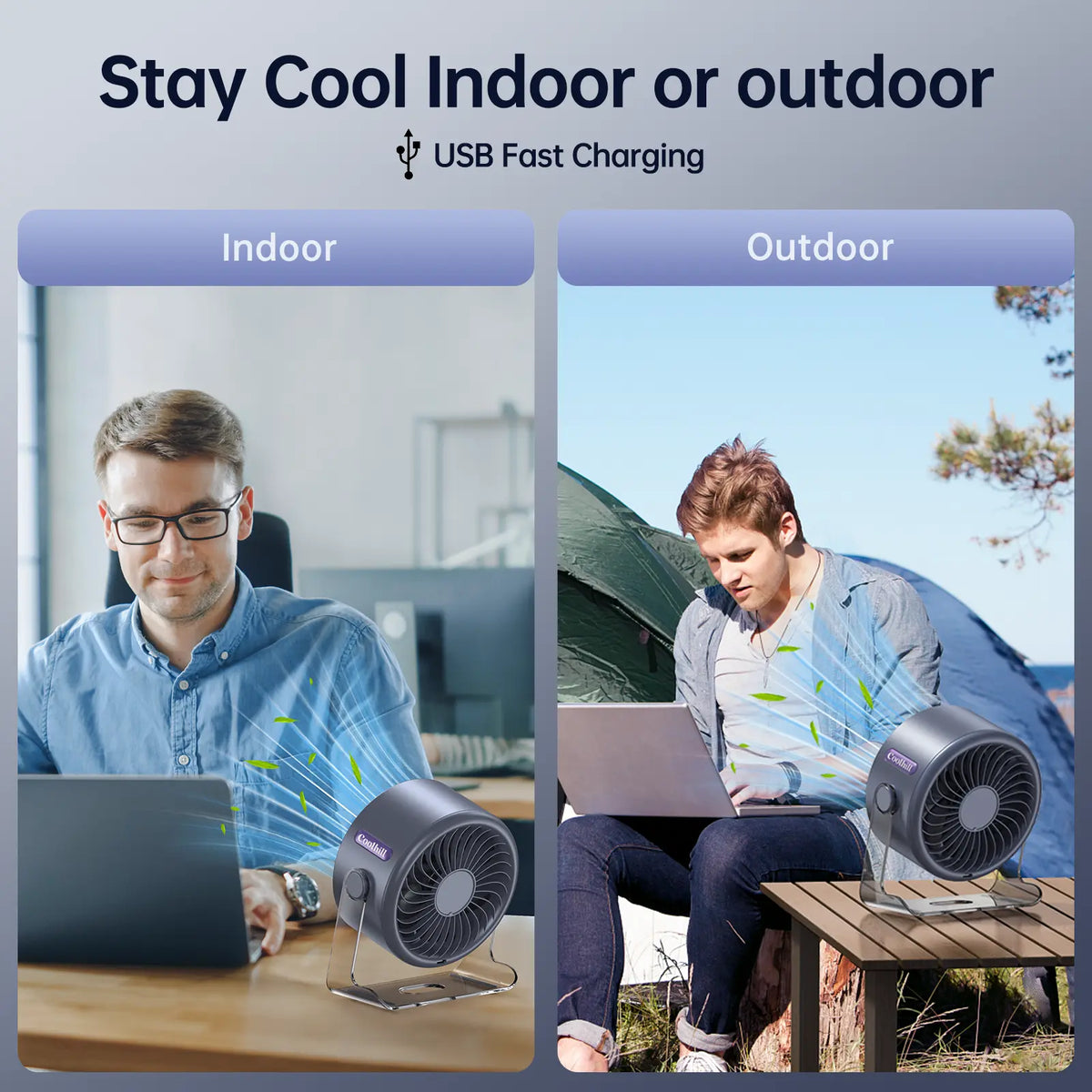 🔥Coolhill Desktop Fan Turbo Table Fan Travel Vacation Essentials for Office 100-Speed Digital Display Low Noise Rechargeable Battery Dual Adjustment Modes Quiet Cooling Quiet Desk Fan Portable