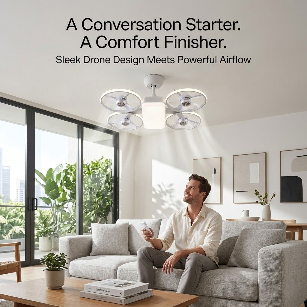💡Drone-Inspired LED Ceiling Fan Light
